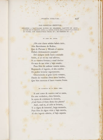 Sonetos dedicados a Bartholomeo Ruffino de Chiambery